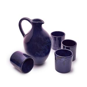 midnight blue jug and cups .jpg - Product image